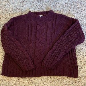 Aeropostale maroon cropped sweater size XS